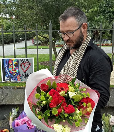 Jack with flowers